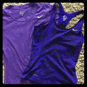 Nike dry fit tank top and dry fit muscle shirt